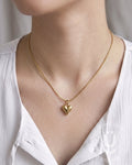 Anti-Tarnish Gold Heart Pendant Necklace