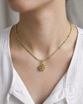 Anti-Tarnish Gold Rose Pendant Necklace
