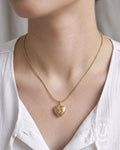 Anti-Tarnish Gold Heart Pendant Necklace