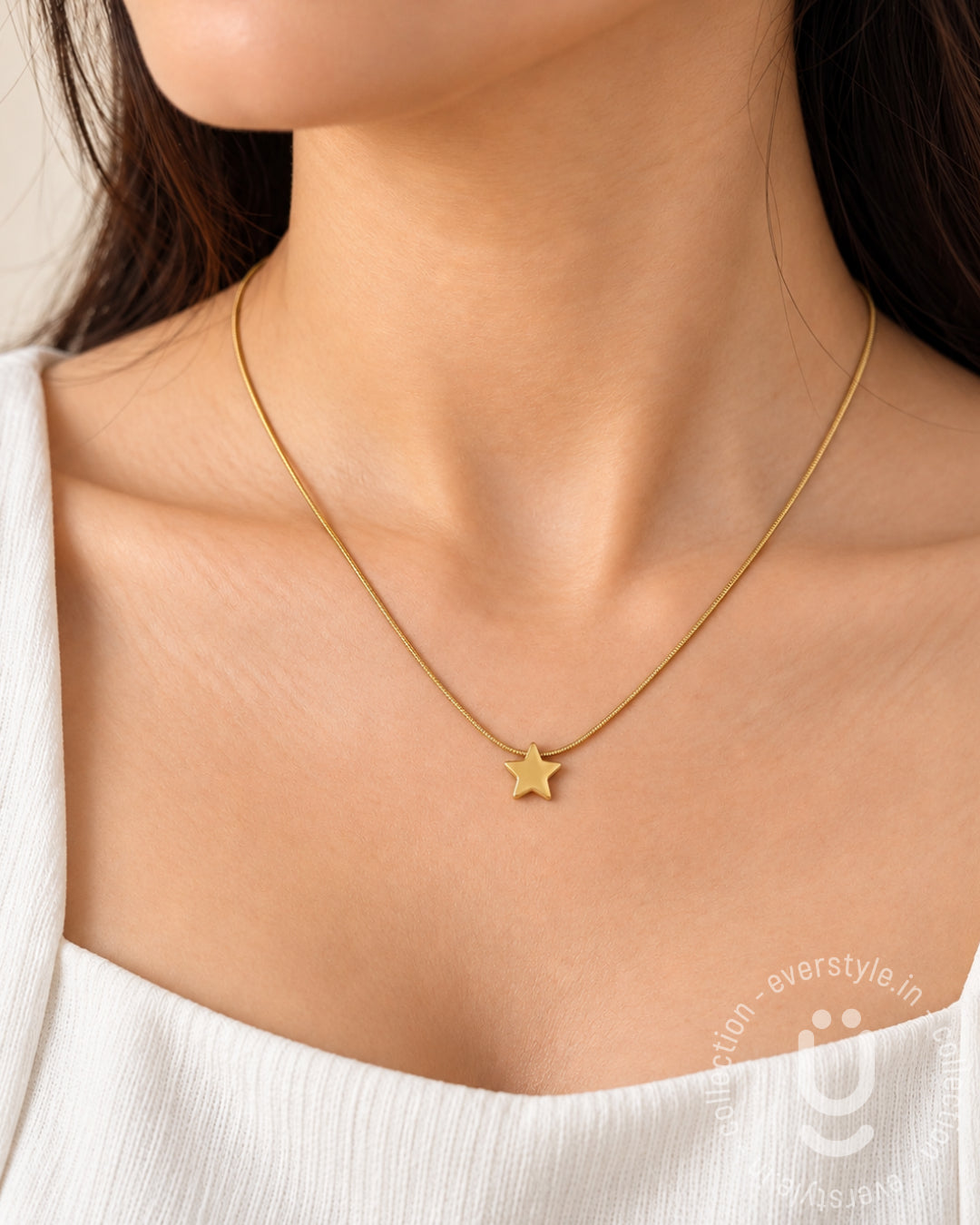 Anti-Tarnish Gold Star Pendant Necklace