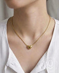 Anti-Tarnish Gold Heart Pendant Necklace