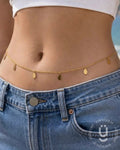 Anti-Tarnish Gold Drop Waist Chain Adjustable