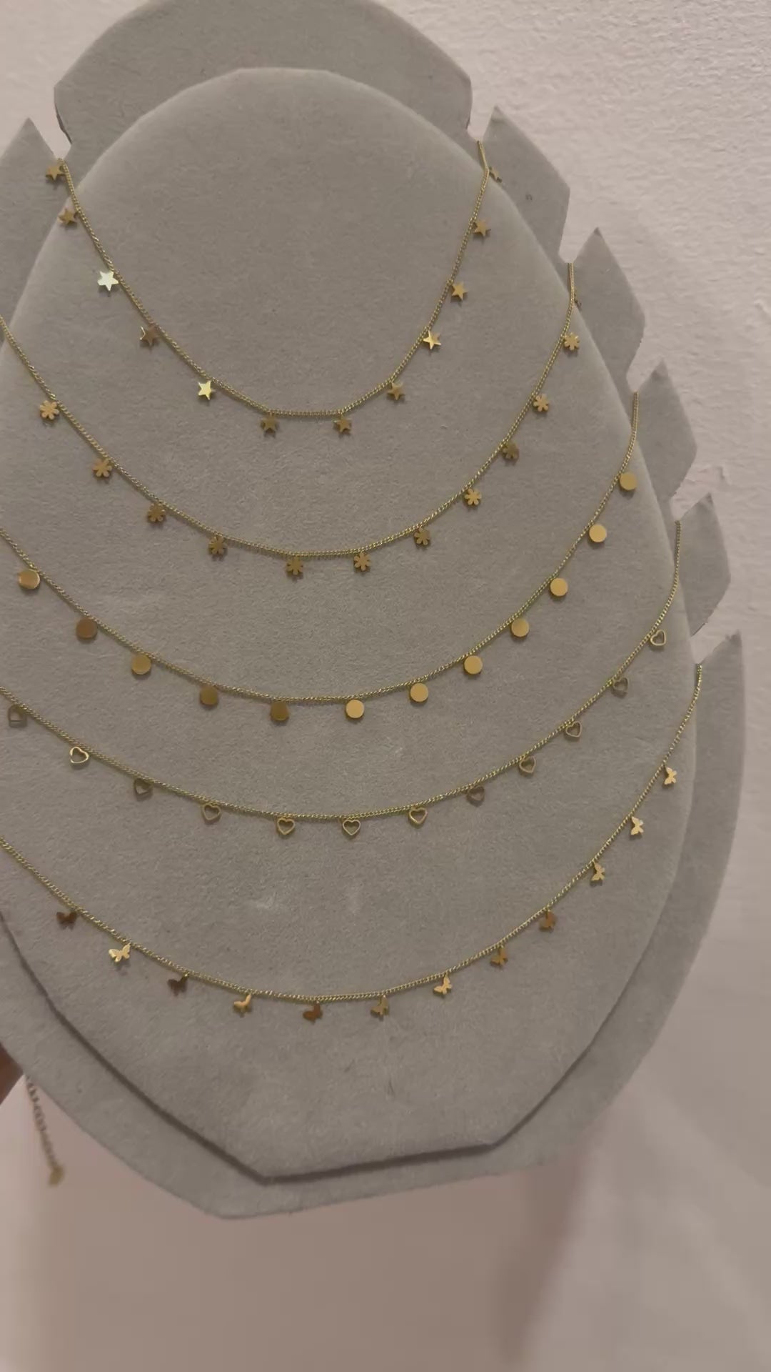 Anti-Tarnish Gold Butterfly Charms Necklace