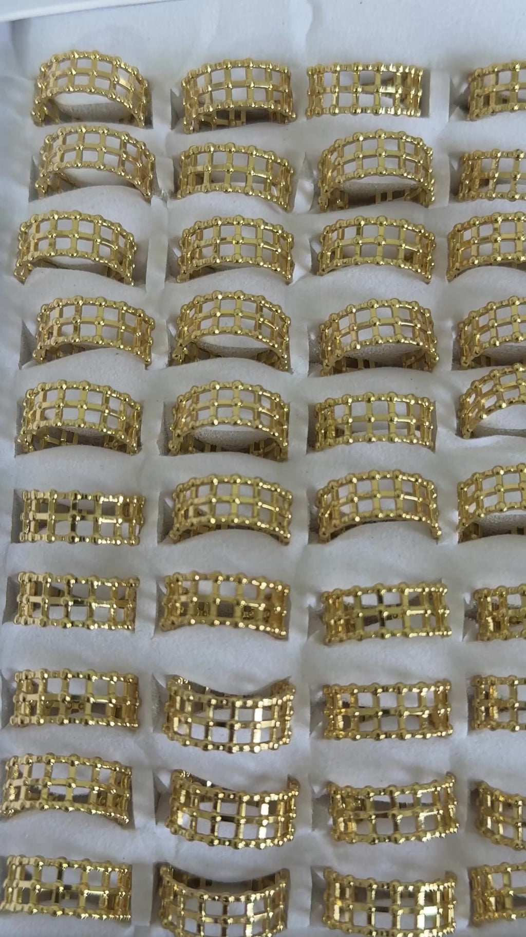 Anti-Tarnish Gold Finger Ring Adjustable Size