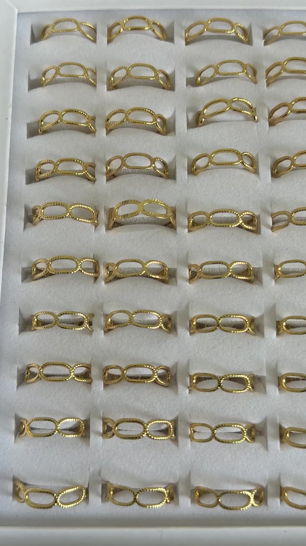 Anti-Tarnish Gold Finger Ring Adjustable Size