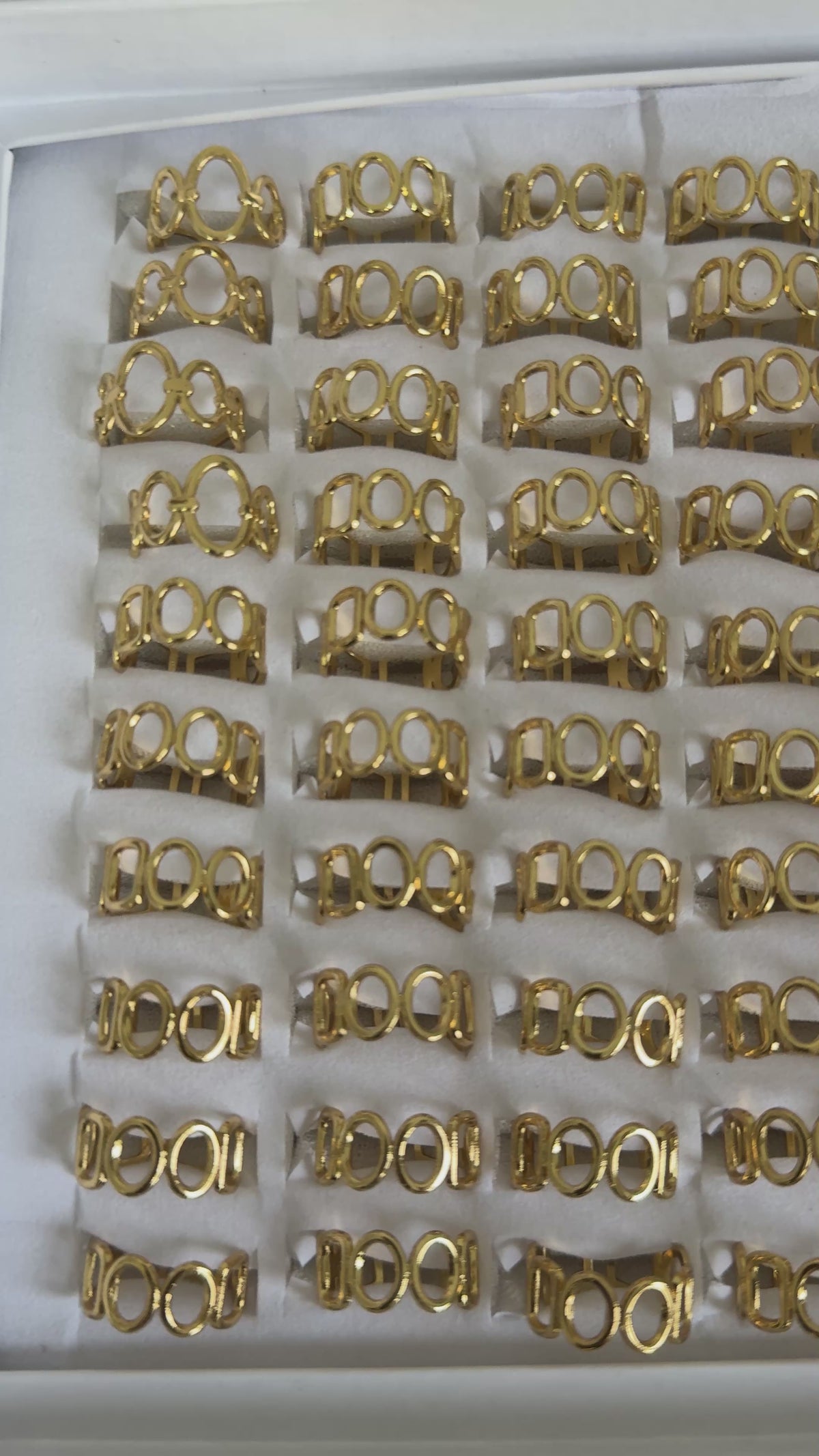 Anti-Tarnish Gold Finger Ring Adjustable Size