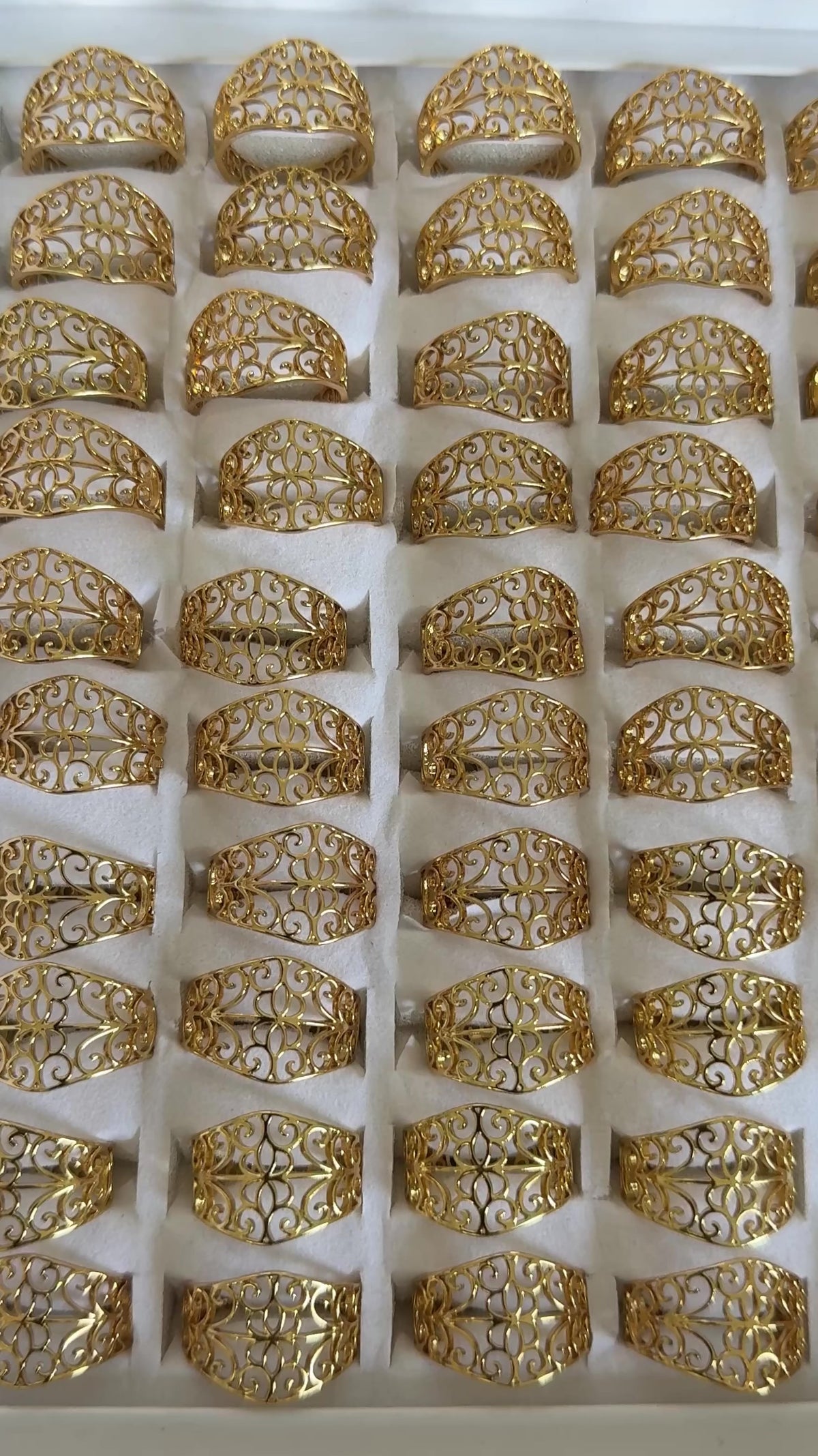 Anti-Tarnish Gold Finger Ring Adjustable Size